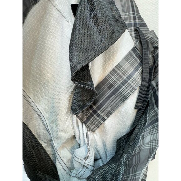 The North Face Mens Plaid Casual Shorts Size 38 Gray/Black Pockets Drawstring - Picture 4 of 12